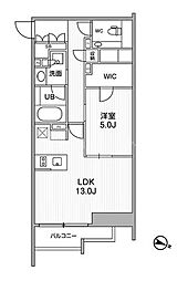 シーズンフラッツ新大塚 6階1LDKの間取り