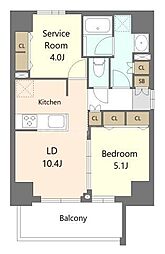 S-RESIDENCE板橋大山brim 7階1SLDKの間取り