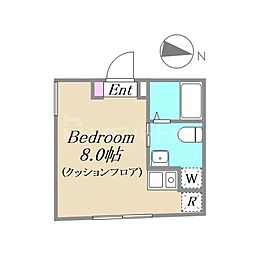 ＣＡＳＡ　ＯＴＳＵＫＡ 4階ワンルームの間取り