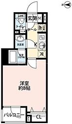 板橋区赤塚6丁目マンション 1Kの間取図画像