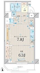 ルーブル上板橋 1DKの間取図画像