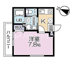 ララレスコ高松 2階1Kの間取り