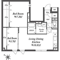間取図画像 2LDK