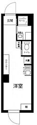 GLICION蓮根 1階ワンルームの間取り