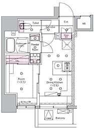 ＳＹＦＯＲＭＥ　ＩＴＡＢＡＳＨＩ　III 6階1DKの間取り