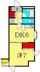 アークビル目白 2階1DKの間取り