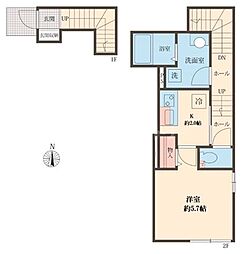 ハイエース 2階1Kの間取り