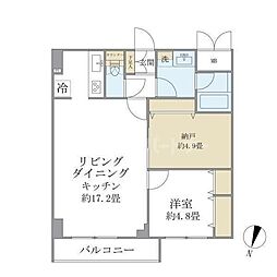 エレミ本蓮沼 2階1SLDKの間取り