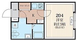 ラシクラス西落合 1階1Kの間取り