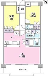 コートメドウ 3階2LDKの間取り