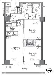 ソライエアイル練馬北町 2階2LDKの間取り