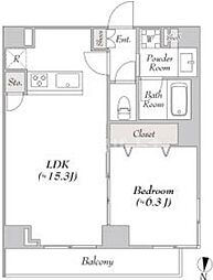 東武東上線 大山駅 徒歩5分の賃貸マンション 1階1LDKの間取り