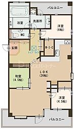 ローズマリーテラス 4階3LDKの間取り