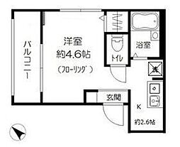 ＭＥＬＤＩＡ池袋 1階1Kの間取り