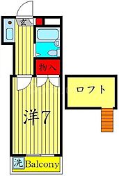 要町ホワイトコート 1階1Kの間取り
