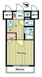 ステージファースト目白 4階ワンルームの間取り