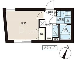 東武東上線 北池袋駅 徒歩3分の賃貸マンション 4階1Kの間取り