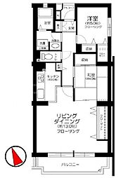パルシティ徳丸一号棟 4階2LDKの間取り