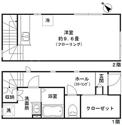 ジュビレ 2階ワンルームの間取り