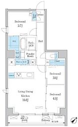 デュオフラッツ板橋大山 2階3LDKの間取り