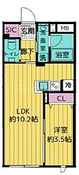 レガシア池袋立教西 1LDKの間取図画像