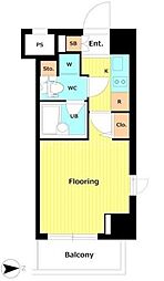 スカイコート板橋弐番館 2階1Kの間取り