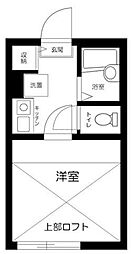 フェッロヴィア桜台 3階1Kの間取り