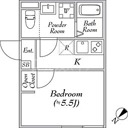 IL MEZZO DI TOKYO,TRE 1Kの間取図画像