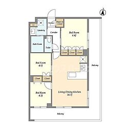 間取図画像 3LDK