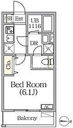 エルタスコート桜台 1Kの間取図画像