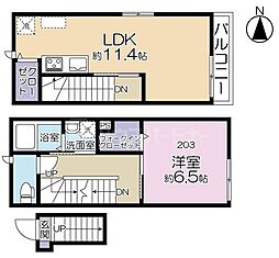 ジョリーメゾン高松 1LDKの間取図画像