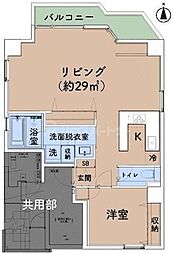 アーバングリーン 1LDKの間取図画像
