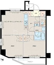 ルーブル中板橋六番館 2LDKの間取図画像