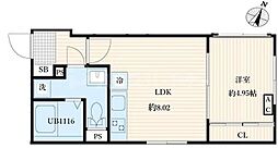 Aglaia要町 1LDKの間取図画像