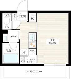 ARCOBALENOイタバシサクラガワ 1Kの間取図画像