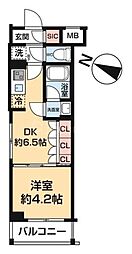 ARCOBALENO HASUNE I 1DKの間取図画像