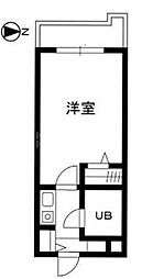 プラティーク池袋 1Kの間取図画像