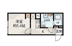 メゾンアッシュ大山 1Kの間取図画像