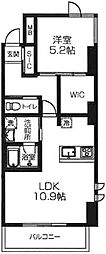 コスモ和光12 1LDKの間取図画像