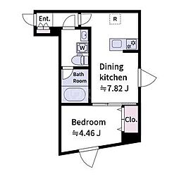 豊島区目白5丁目マンション 1DKの間取図画像