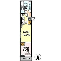 セレスティア小茂根 1LDKの間取図画像