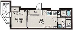 LUORE大塚 1LDKの間取図画像