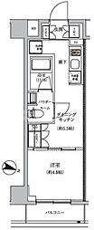 ARCOBALENO HASUNEII 1DKの間取図画像