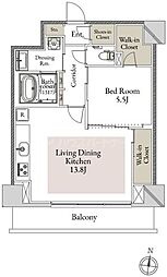 スカイテラス南大塚 1LDKの間取図画像