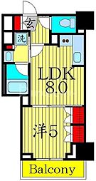 パークアクシス大塚ステーションゲートタワー 1LDKの間取図画像