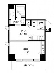 フルグラール池袋 1DKの間取図画像
