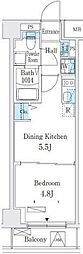 クラリティア板橋本町 1DKの間取図画像