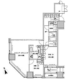 ウエストパークタワー池袋 2LDKの間取図画像