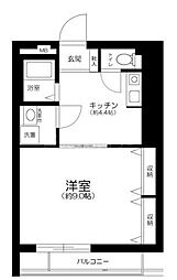 ヴェルステージカミイタバシ 1Kの間取図画像