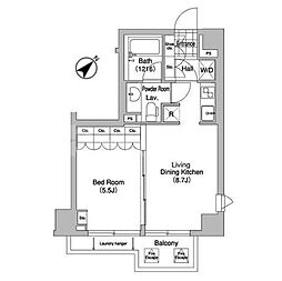 COMFORIA大山 1LDKの間取図画像